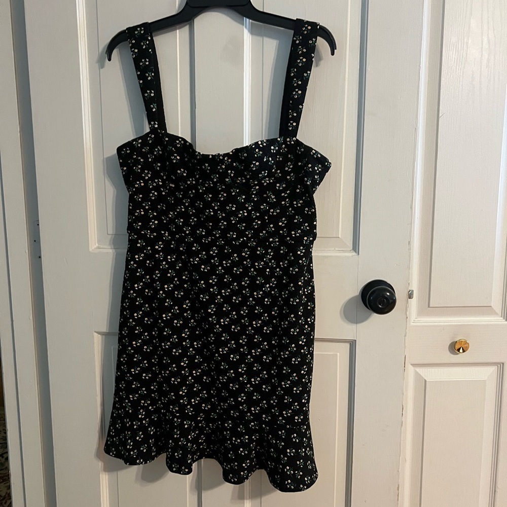 Floral Black Dress